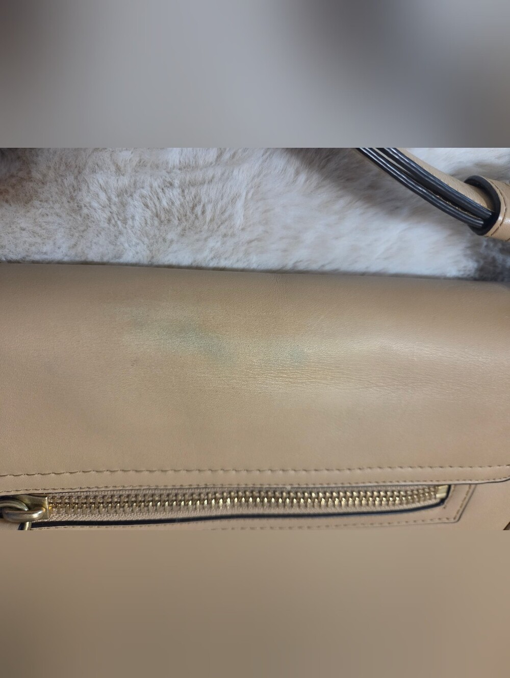 Coach Legacy Romy Pebbled Leather Shoulder Bag in Camel Beige with Flaw. - Picture 12 of 14